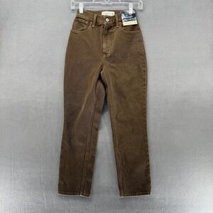 Abercrombie Fitch Jeans Ultra High Rise Curve Love Brown 23 Short 000XS